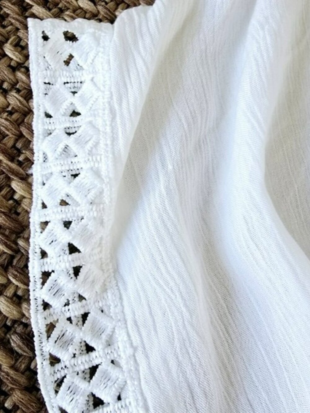 Nordstrom Women's White Kimono One Size Flowy Lace Fairy Bohemian Romantic Y2K - Picture 5 of 13